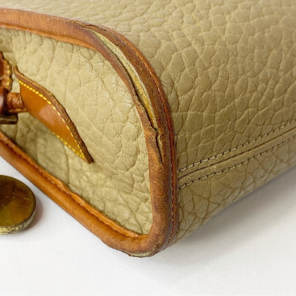 Vintage 80/90s Y2K Dooney & Bourke Leather Calfskin Mini Zip Top Cross Body Bag - Picture 9 of 16